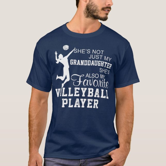 Sie ist nicht nur mein Enkeltochter Volleyball-Spi T-Shirt (Vorderseite)