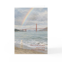 Sie ist schmerzfrei Regenbogenbrücke Karte