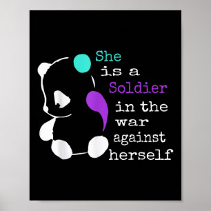 Sie ist Soldatin Semicolon, der ein Geschenk zur S Poster