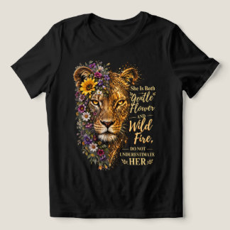 Sie ist sowohl sanfte Blume als auch wilde Feuerlö Tri-Blend Shirt