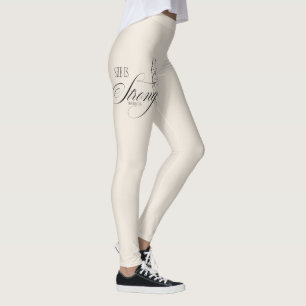 Sie ist stark Sprüche 31,25 Leggings
