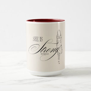 Sie ist stark Sprüche 31,25 Tasse