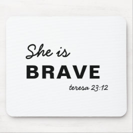 Sie ist stark Sprüche Christlicher Glaube Schrift Mousepad