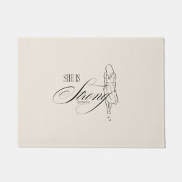 Sie ist starke Sprichwörter 31:25 Fußmatte