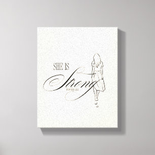 Sie ist starke Sprichwörter 31:25 Leinwanddruck