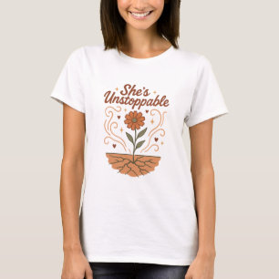 Sie ist Unaufhaltsam Feministische Retro-Funkel-Bl T-Shirt