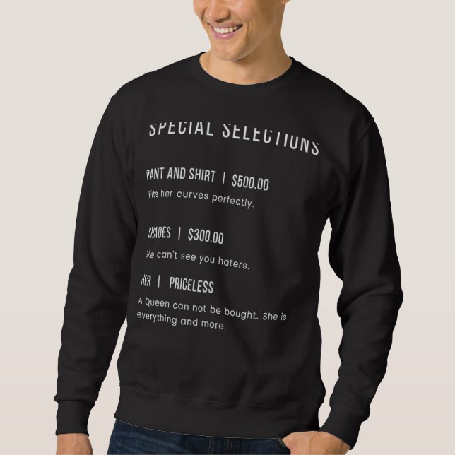 Sie ist unbezahlbar sweatshirt (Vorderseite)