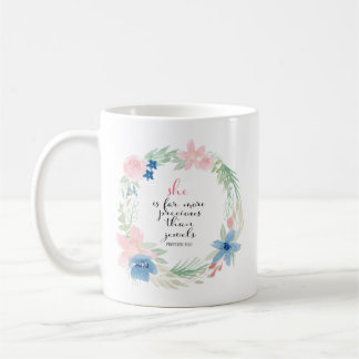 Sie ist viel wertvoller als Juwelen - Sprichwörter Kaffeetasse