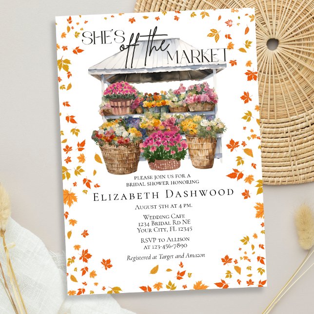 Sie ist vom Brautparty der Herbstlaub des Marktes Einladung (Von Creator hochgeladen)