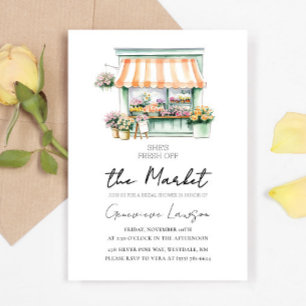 Sie ist vom Brautparty des Market Blume Shops entf Einladung