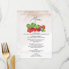 Sie ist vom Market Bauern Market Brautparty Menükarte