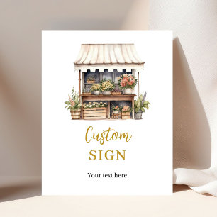 Sie ist vom Market Custom Party SIgn abgeschnitten Poster