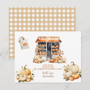 Sie ist vom Market Fall Pumpkin Brautparty Dankeskarte