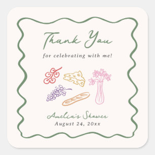 Sie ist vom Markt abgezogen, kühl und whimsical Ha Quadratischer Aufkleber