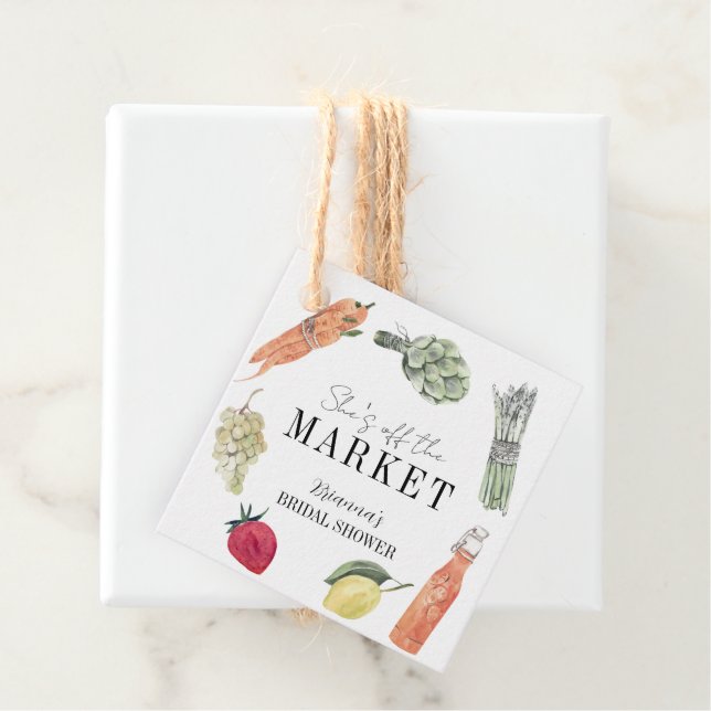 Sie ist vom Markt-Bauer-Brautparty abgeschnitten Geschenkanhänger (Beispiel)