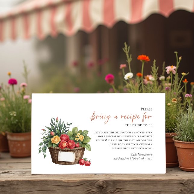 Sie ist vom Markt Brautparty-Rezept-Anfrage Begleitkarte (Von Creator hochgeladen)