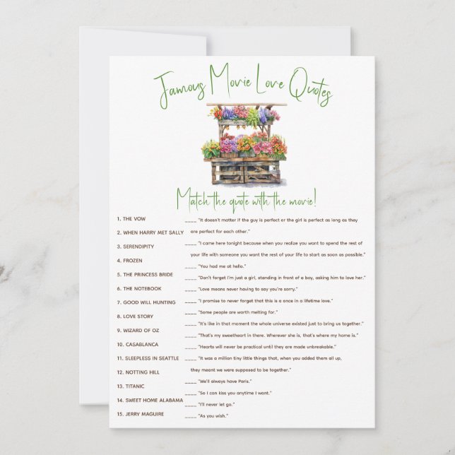 Sie ist vom Markt-Brautparty-Spiel Einladung (Vorderseite)