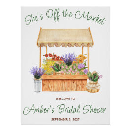 Sie ist vom Markt Brautparty willkommen Poster