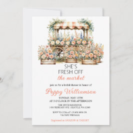 Sie ist vom Markt der Brautdusche eingeladen Feiertagskarte