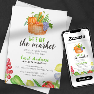 Sie ist vom Markt für Bauern-Brautparty abgeschnit Einladung