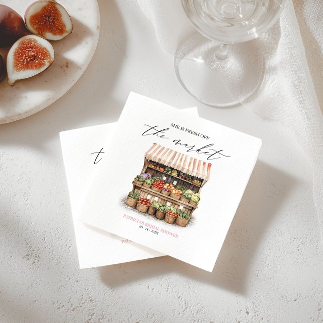 Sie ist vom Markt für Bauern-Brautparty abgeschnit Serviette (Von Creator hochgeladen)