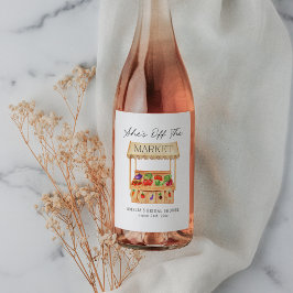 Sie ist vom Markt weg Weinetikett