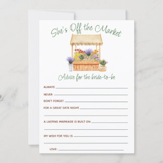 Sie ist von den Brautparty Advice Cards Einladung