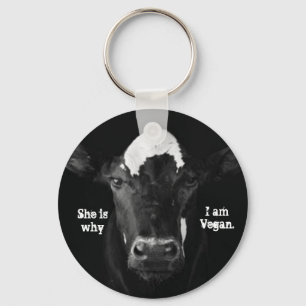 Sie ist, warum ich vegane Schlüsselkette bin Schlüsselanhänger