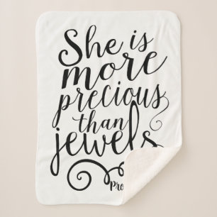 Sie ist Wertvoller als Juwelen Sprichwörter 3:15 Sherpadecke