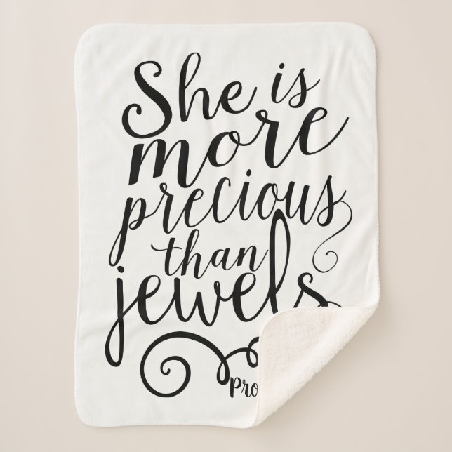 Sie ist Wertvoller als Juwelen Sprichwörter 3:15 Sherpadecke (Vorderseite)