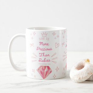 Sie ist Wertvoller als Rubies Christlicher Glaube Kaffeetasse