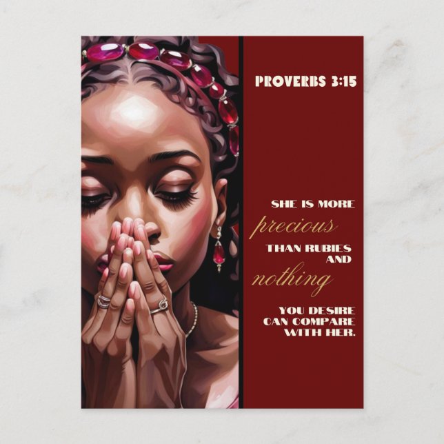 Sie ist Wertvoller als Rubies Glossy Poster Postkarte (Vorderseite)