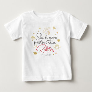 Sie ist wertvoller als Rubin-Bodysuit Baby T-shirt