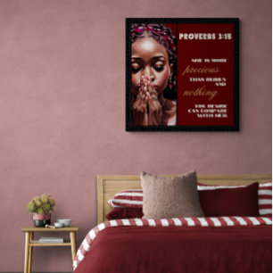 Sie ist wertvoller als Rubine Hochglanzposter Poster