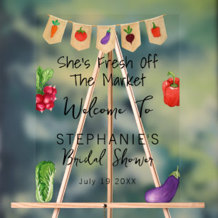 Sie ist Willkommen zur Bridal Shower Fresh Off The Acrylschild