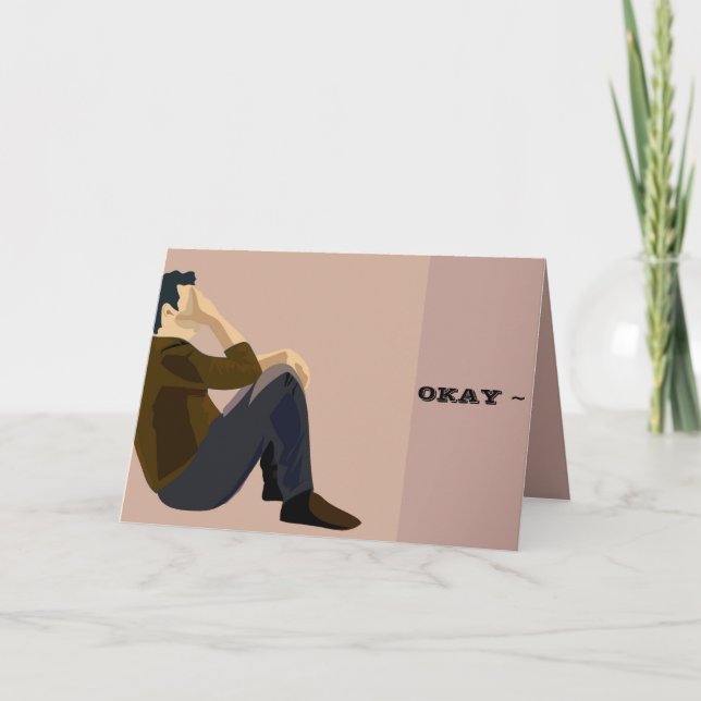 SIE IST ZU EINER ERMUTIGUNGSKARTE GEKOMMEN DANKESKARTE (Vorderseite)