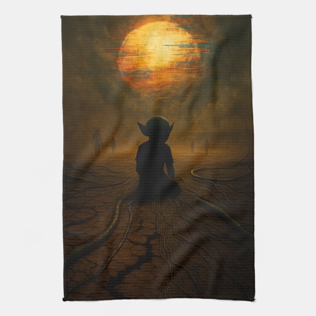 Sie kamen, als die Sonne schmolz Geschirrtuch (Vertikal)