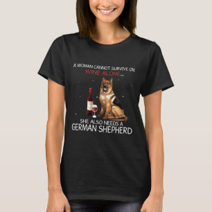 Sie kann nicht auf Wein überleben, sie braucht auc T-Shirt