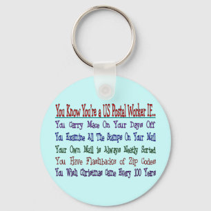 Sie kennen Ihr einen POSTANGESTELLTER WENN Schlüsselanhänger