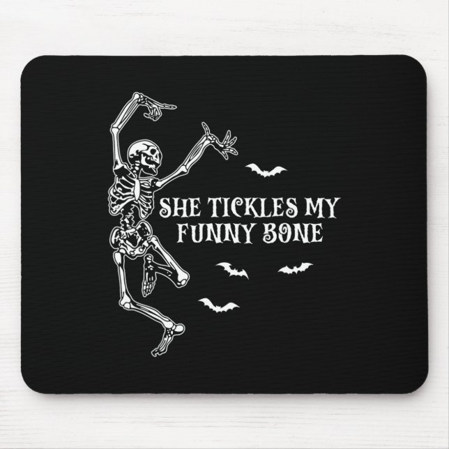 Sie klopft an meine lustigen Bone Gothic Halloween Mousepad (Vorne)