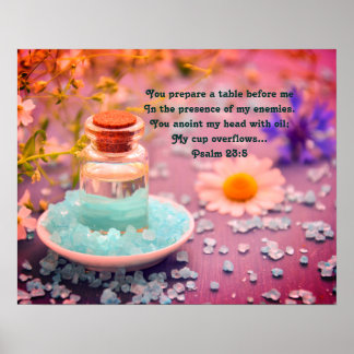 "Sie kneifen mir den Kopf mit Öl" Psalm 23:5 Proph Poster