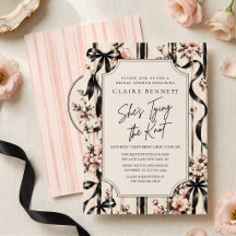 Sie knüpft den Knoten Vintage-Bow-Bridal-Shower