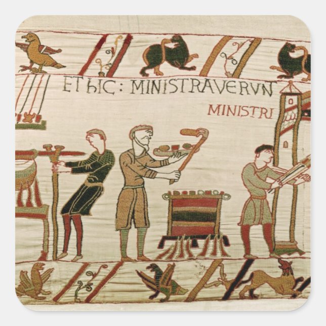 Sie kochen das Fleisch Quadratischer Aufkleber (Vorderseite)