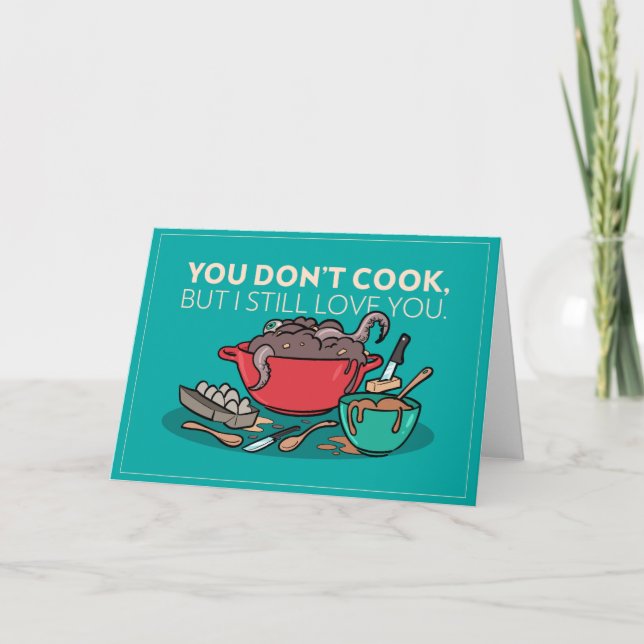Sie kochen keine Urlaubskarte Feiertagskarte (Vorderseite)