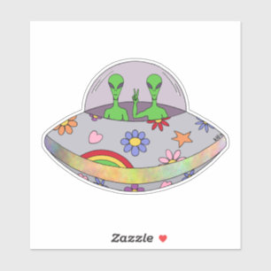 Sie kommen in Peace UFO Aufkleber