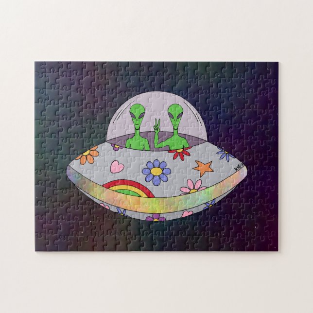 Sie kommen in Peace UFO Puzzle (Horizontal)