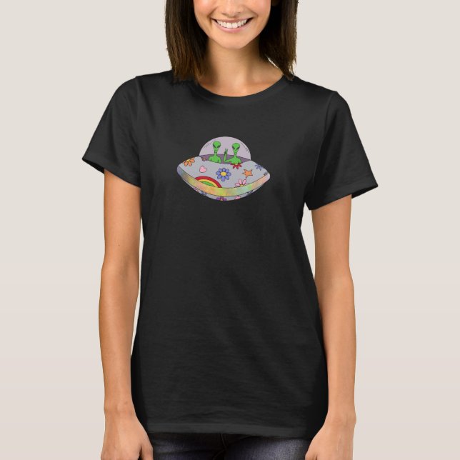 Sie kommen in Peace UFO T-Shirt (Vorderseite)