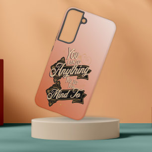 Sie können alles Zitat Terracotta Rosa tun Samsung Galaxy Hülle