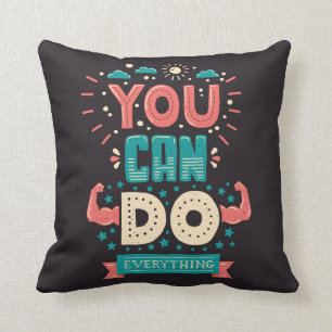 Sie können buntes alles tun kissen