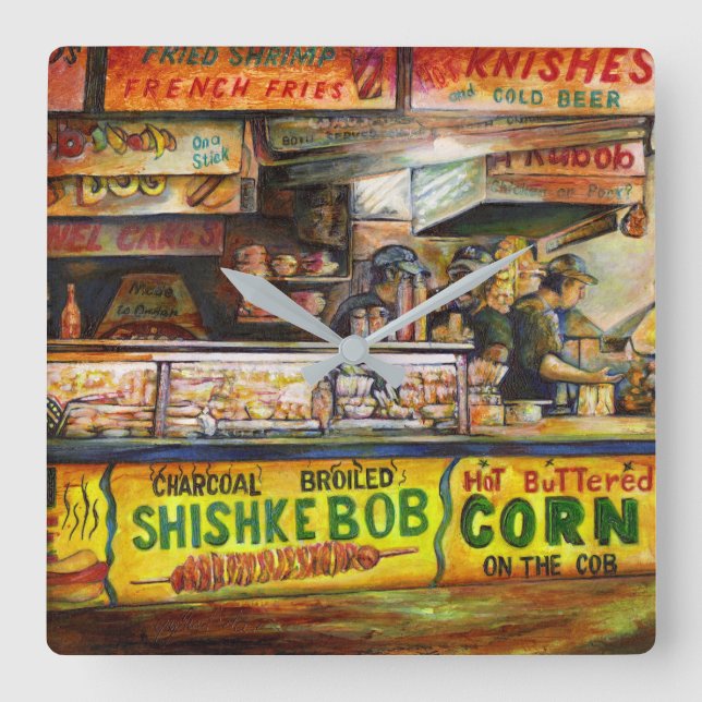 Sie können damit nicht mithalten quadratische wanduhr (Vorderseite)